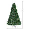 thumbnail image 4 of Costway 8ft Pre-lit Hinged Artificial Christmas Tree w/ Pine Cones & Red Berries, 4 of 10