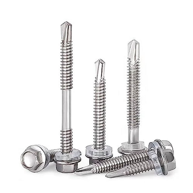 40 Tornillos Autoperforantes de 14 X 1-1/2 Pulgadas A 2-7/8 Pulgadas para Metal, Tornillos de de Acero Inoxidable, para ConstruccióN y ReparacióN