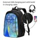 thumbnail image 2 of Balery Peacock Mochila con carga USB para hombre y mujer - Mochila impermeable y antirrobo para laptop con puerto USB para viajes, trabajo, 2 of 7