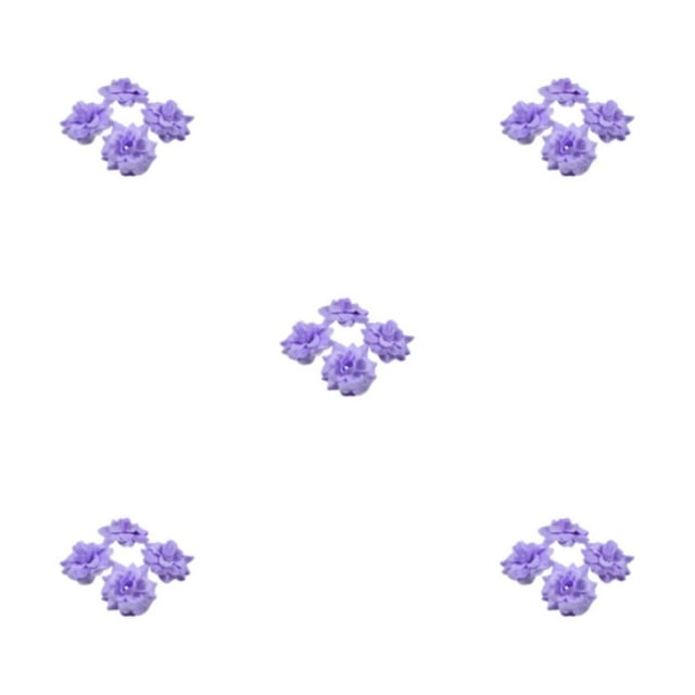 Decodeary 50pieces Low Maintenance Soft Texture Fabric For Albums And Decorations Realistic Appearance Fiber Wide Application Purple 4.5cm 5Set