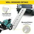 thumbnail image 5 of EastVita 2Pcs Aluminum Ramps, 6000 Lbs Folding Loading Ramps for Pickup Trucks Bed, Trailers Ramp with Load Straps for UTV, Dirt Bike,ATV, Lawn Mowers, Trucks, 5 of 6