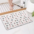 thumbnail image 4 of White Cow Heart Pattern Bathroom Rugs Mat,Non Slip Microfiber Bathroom Rug,Rubber Backing,Soft Bathroom Mats for Bathroom Floor,Tub and Shower,17x27in(43x68cm), 4 of 5