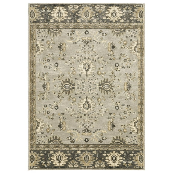 Oriental Weavers Florence Indoor Rug Runner Area Rug Gray 2' 3" X 7' 6"