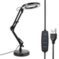 thumbnail image 1 of Seitruly 8X Lupa Lámpara LED Lámpara de escritorio ajustable Lámpara de reparación para estudio Dormitorio Sala de estar Pinceles de maquillaje y herramientas Negro Seitruly CE003112-01, 1 of 1