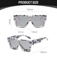 thumbnail image 2 of Gafas de sol personalizadas con montura cuadrada para uñas de arroz, gafas de sol de moda con montura grande, hechas de PC, 2 of 5