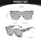 thumbnail image 2 of Gafas de sol personalizadas con montura cuadrada para uñas de arroz, gafas de sol de moda con montura grande, hechas de PC, 2 of 5