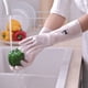 thumbnail image 3 of Guantes para lavar platos para mujer, de PVC grueso, para limpieza del hogar, resistentes al agua, de látex, duraderos, para lavar ropa, cuencos, guantes de goma, 3 of 4