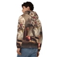 thumbnail image 4 of Wukai Vintage Floral Vase With Books Print Men's Zip-Up Hoodie,Fleece Full-Zip Hoodie for Men, Hooded Sweatshirt-Small, 4 of 5