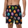 thumbnail image 2 of Balery Lovely Planet Mens Swim Trunks Swim Shorts for Men Quick Dry Inseam Beach Shorts with Compression Liner Pocket-Small, 2 of 9
