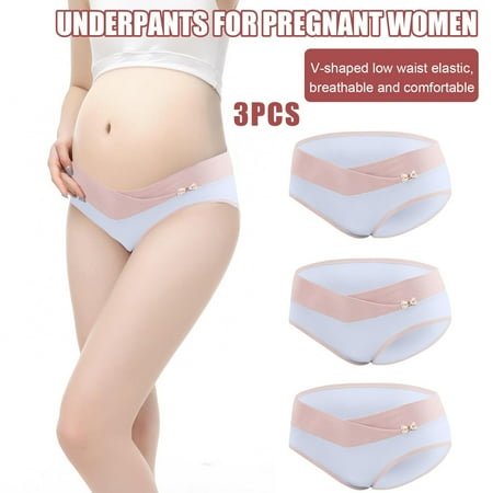 

XIAOFFENN Underwear Women Pack Plus Size Underwear For Women Women s Low Waist Non-Marking Pure Color Maternity Underwear Clearance