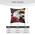 thumbnail image 4 of Fotbe Eagle With Hat And Roses Pattern Velvet Decorative Throw Pillow Covers with Elegant Piping, Soft Plush Cushion Cover for Sofa, Bed, Car, Office-20"x20", 4 of 8
