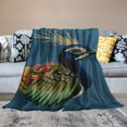 thumbnail image 2 of Orinice Art Nouveau Warm Lightweight Blanket Soft Fleece Throw Blanket for All Seasons, Living Room Sofa Decor, Cow Gifts, Multiple Sizes Available 50x60in, 2 of 6