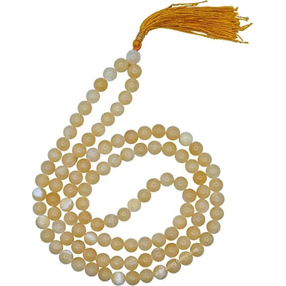 Yellow Calcite Mala Beads 108 Buddhist Prayer Beads Japamala