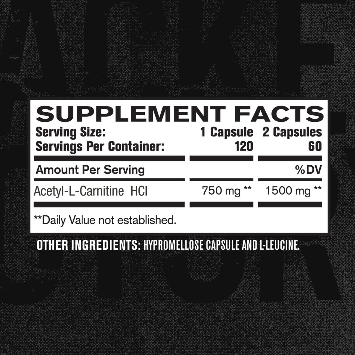 Acetyl L Carnitine Supplement 750mg - Extra Strength L-Carnitine (ALCAR)  for Energy, Mood Improvement, Memory & More - 120 Capsules - Walmart.ca