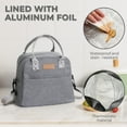 thumbnail image 6 of Insulated Lunch Box Containers for Adult Lunch Bags for Women Small Lunch Bag Gray, 6 of 9