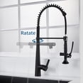 thumbnail image 4 of Kitchen Faucet with Pull Down Sprayer,Brass Kitchen Sink Faucet with 2 Functions Sprayer,Deck Mounted 360° Rotation Kitchen Sink Mixer Taps, Single Handle Single Hole,Brushed,A, 4 of 8