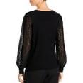 thumbnail image 2 of Sioni Womens Lace Sleeves Square Neck Pullover Top, 2 of 2