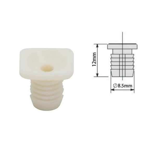 Silverline 8mm Plastic Hinge Dowel Inserts with Screws, 50 Pcs
