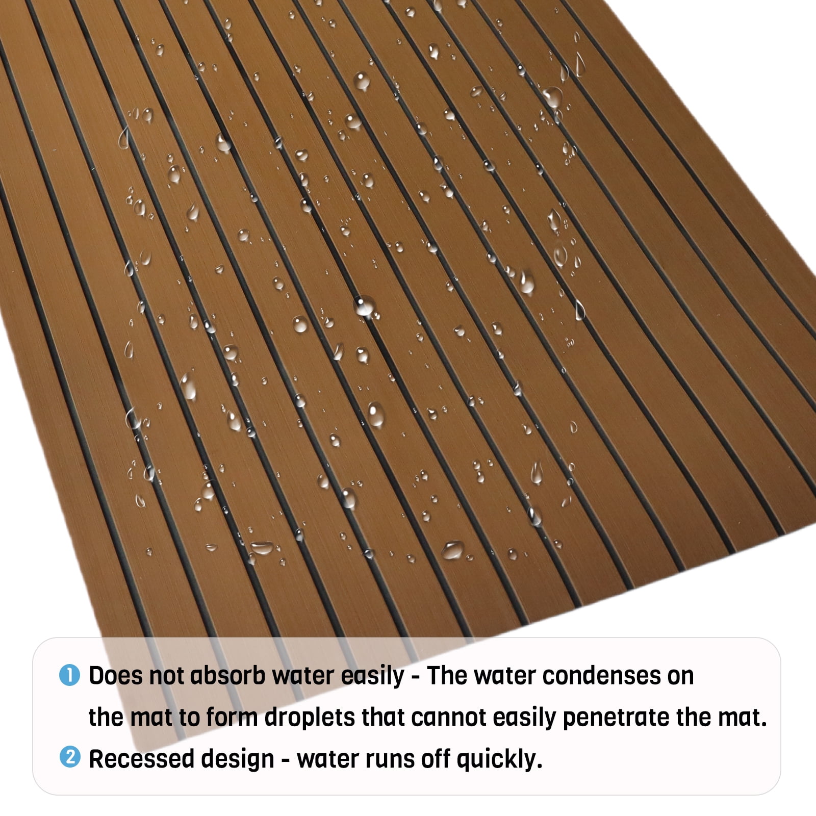 Boat Flooring EVA Foam Boat Decking Marine Mat Non-Slip Self-Adhesive Flooring Sheet for Motorboat Kayak Surfboard Garden Swimming Pools, 94.5" x 35.4"