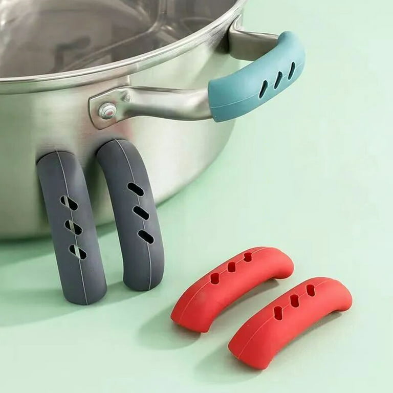 Silicone Hot Handle Holder for Cast Iron 4 Pack Pot Handle Sleeve