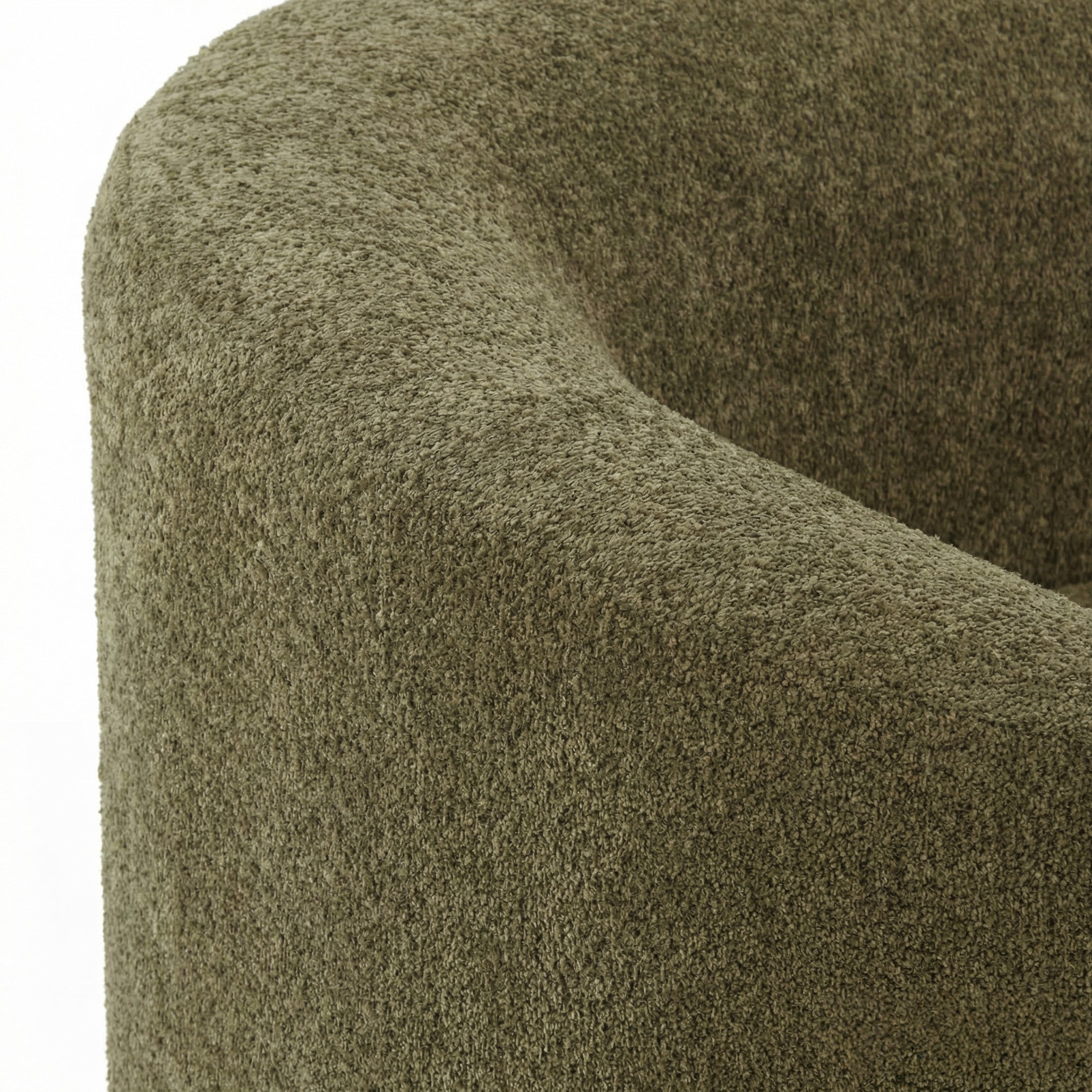 Christopher Knight Home Modern Boucle Chaise Lounge Sofa with 3 Seats, Solid Wood Frame, Green
