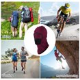 thumbnail image 3 of Unique Bargains 1 Pc Ice Silk Solid Balaclava Face Mask Wine Red, 3 of 5
