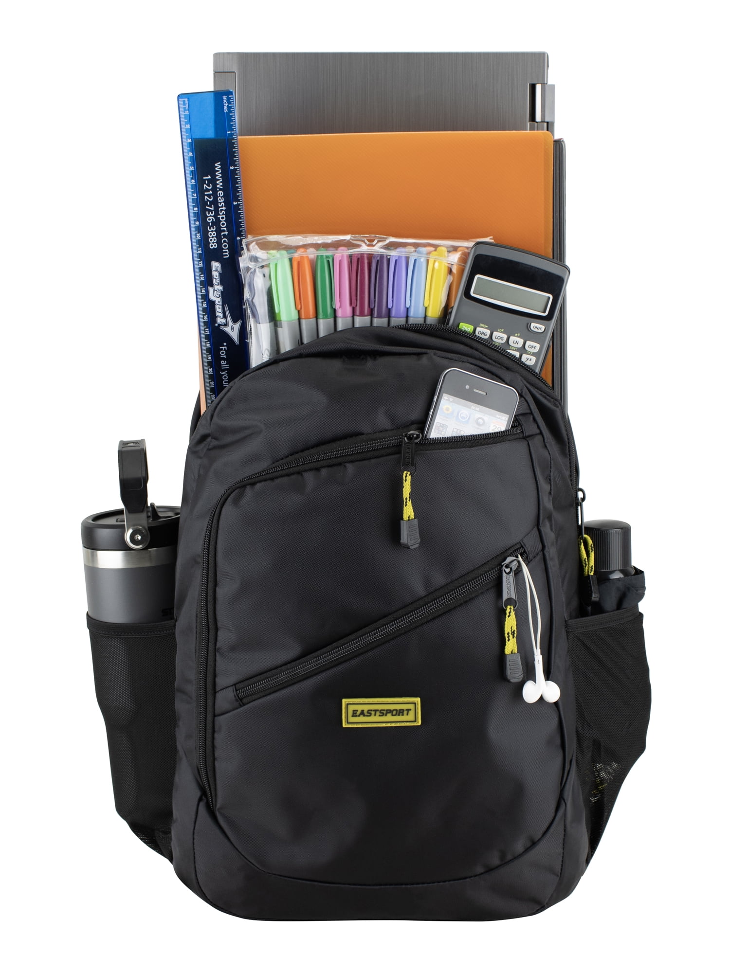 Eastsport Unisex 18.5" Rocket Sport Backpack, Black