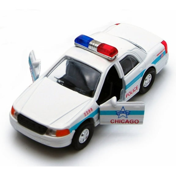Chicago Police Car, White - Showcasts 9985CG - 5 Inch Scale Diecast Model Replica (Brand New, but NOT IN BOX)