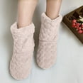 thumbnail image 2 of Dakaela Women's Men's Fuzzy Bootie Slippers Soft Cozy Plush Floor Socks Booties Fleece Lined Warm Winter House Shoes Pink Size 8.5, 2 of 8