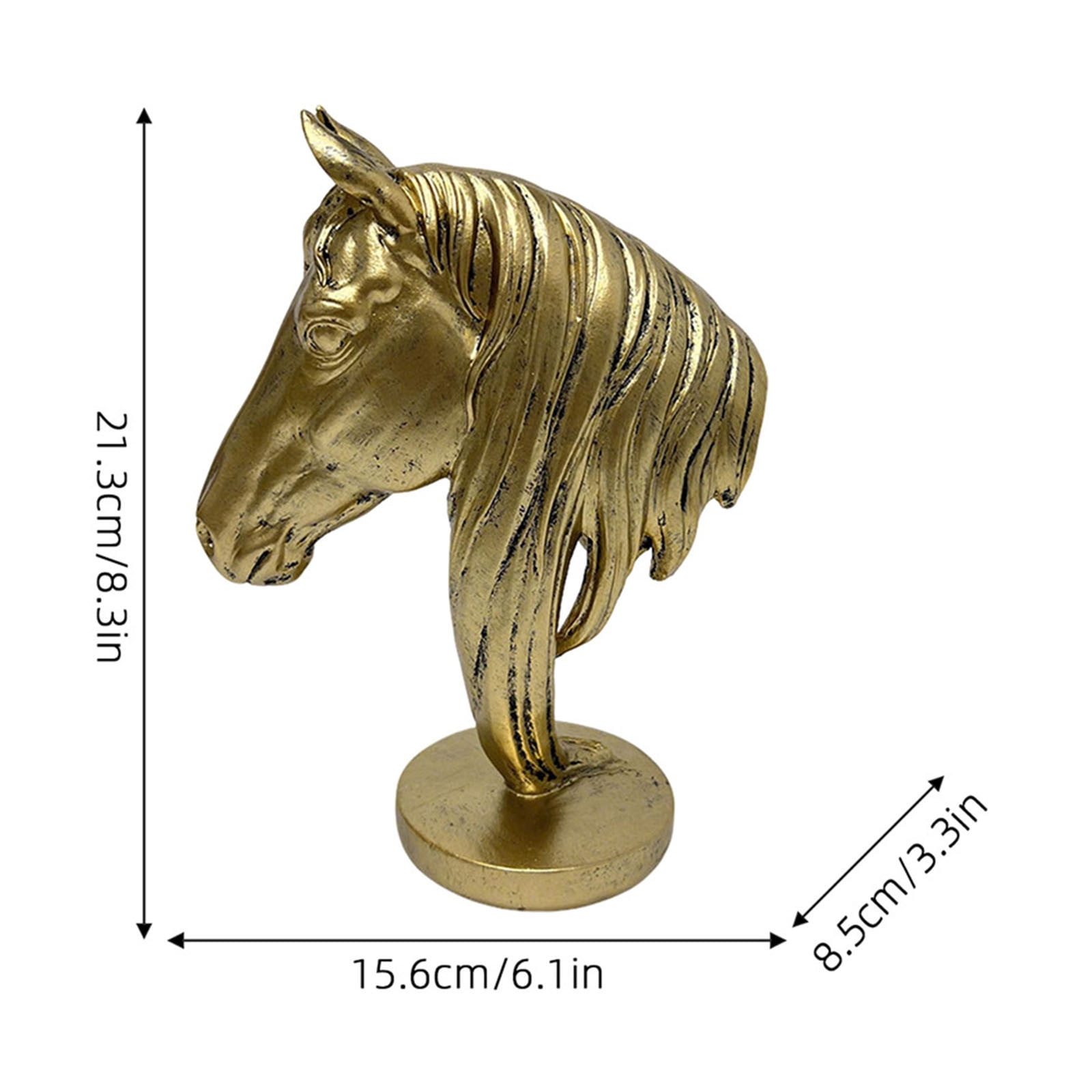 Bristle Horse Head Desk Ornament, Minimalist Modern Sculpture For Home Office Shelf Decoration Equestrian Lovers Art Display And Creative Workspace Accent