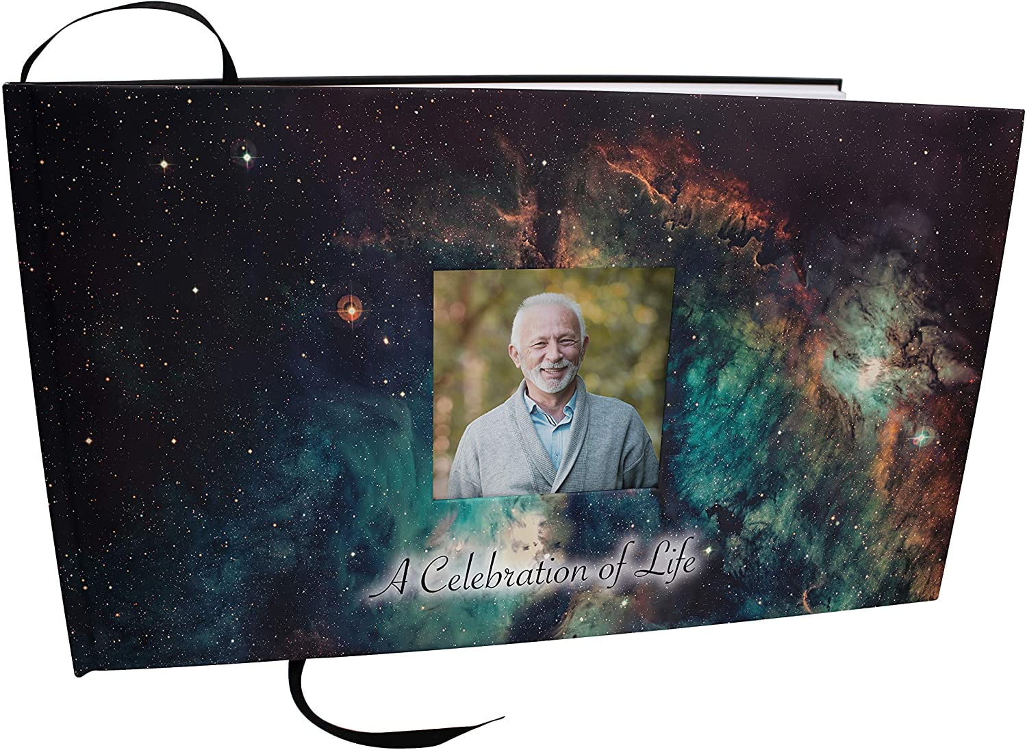 Supernova Matching Themed 'Celebration of Life' Guest Book for Funeral