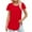 Red B, variant on Zpanxa Womens Summer Tops Fashion Printed T-Shirt 3/4 Sleeve Blouse Round Neck Casual Tops