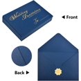 thumbnail image 3 of GFDYREE Dark Blue Wedding Invitation Envelopes, 20 Pcs Pearl Invitation Envelopes with Seal Stickers Envelopes for Wedding Invitations 5\u201dx7\u201d Cards\u2026, 3 of 7