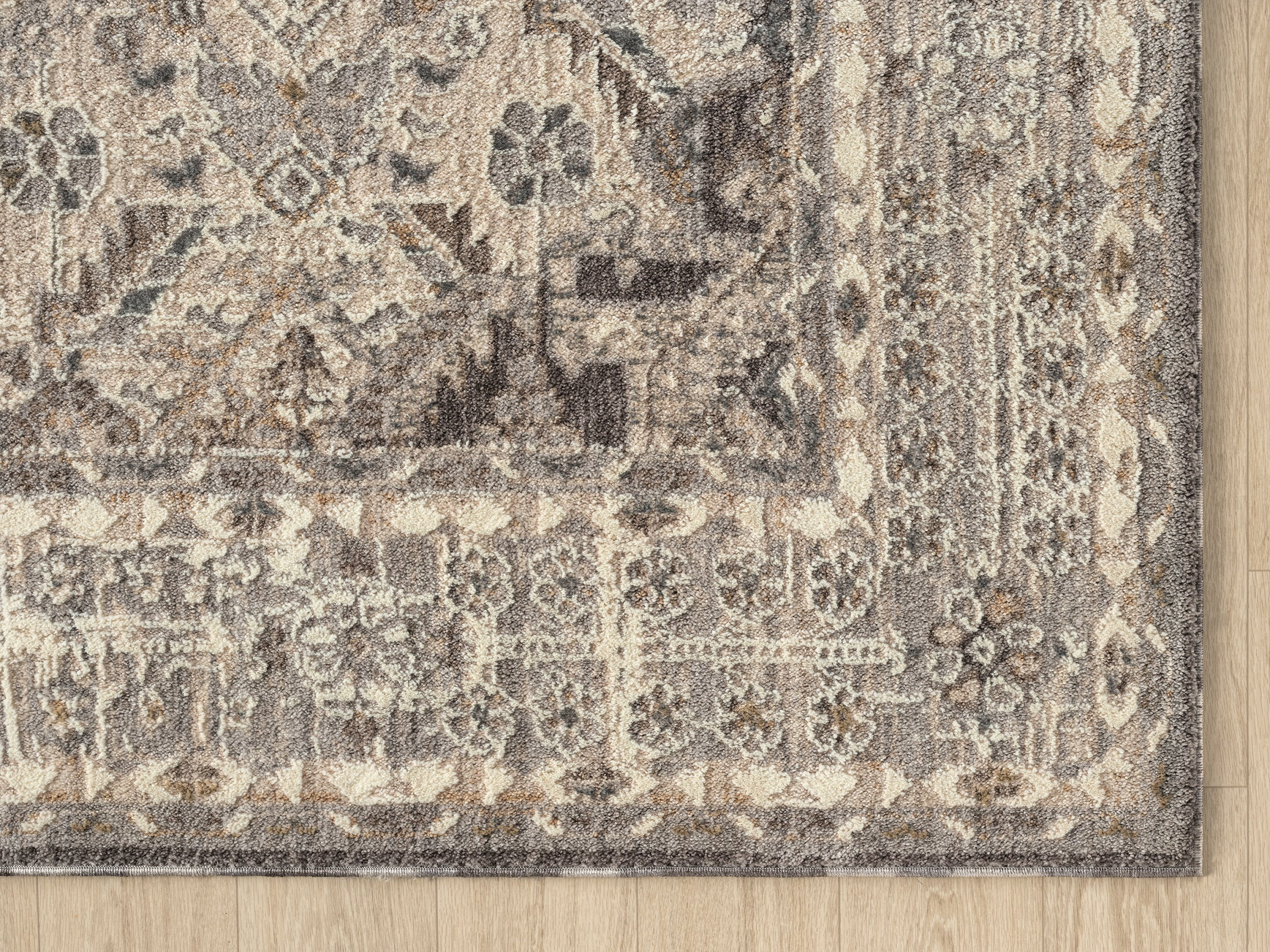 United Weavers Utopia Eugene Oriental Border Runner Rug, Grey, 2'7" x 7'2"