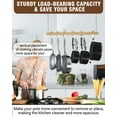 thumbnail image 5 of Cooks Standard 36 inch Hanging Pot Rack, Ceiling-Mounted Wooden Rail System Pot Rack for Kitchen Pots and Pans  Storage, with 6 Solid Cast Aluminum Swivel Hooks, 5 of 6