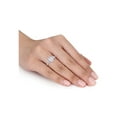 thumbnail image 2 of 3.50 Carat (Ctw) Lab Created White Sapphire Ring in 10K White Gold with Diamonds for Women, 2 of 6