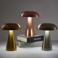 thumbnail image 2 of Retro Mushroom Table Lamp Cordless Touch Dimming Rechargeable Desk Decoration Night Light Reading Lights For Hotel Restaurant, 2 of 5