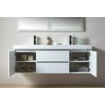 thumbnail image 5 of Vanity Art 60 Inches LED Lighted Double Sink Wall Mounted Bathroom Vanity Set 2 Drawers Storage Cabinet White Engineered Stone Top Undermount Rectangle Sinks with Sensor Switch, 5 of 5