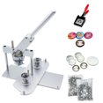 thumbnail image 1 of ChiButtons Button Maker KIT 25mm (1") Badge Press Machine-B400 + 25mm (1") Round Die Moulds + 500 set Button Components + Handling Cutter (Silver-New), 1 of 9