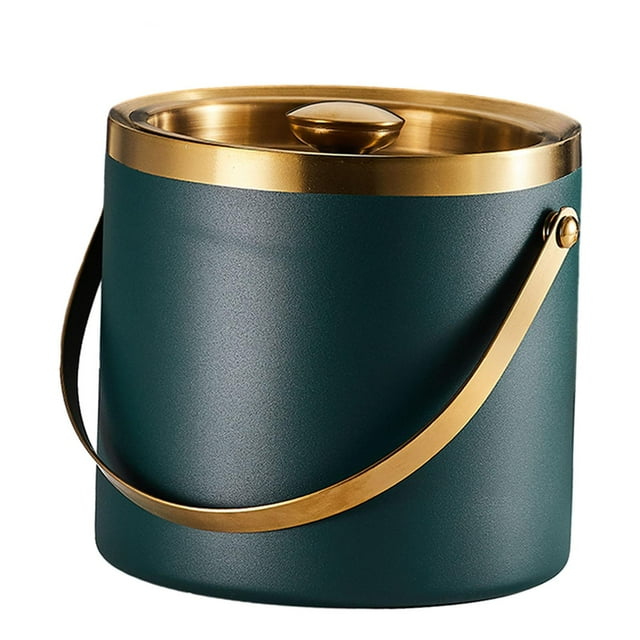 simhoa Portable Ice Bucket with Lid Bucket Keep Ice Cooling Longer Cooling Bucket 3L Green