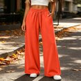 thumbnail image 4 of Tsivenald Sweatpants for Women Wide Leg High Waisted Sweat Pants Drawstring Elastic Waist Lounge Pants with Pockets Casual Comfy Pants, 4 of 9