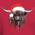 thumbnail image 3 of CafePress - Highland Cow Santa Hat Xmas T Shirt - Men's Classic Graphic Cotton T-Shirt, 3 of 4