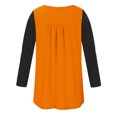 thumbnail image 4 of Flowy Tunic Tops Women Dressy Casual Henley Neck Long Sleeve Pleated Tee Shirts Fall Spring Winter Basic T-shirt (Medium, Orange 01), 4 of 4