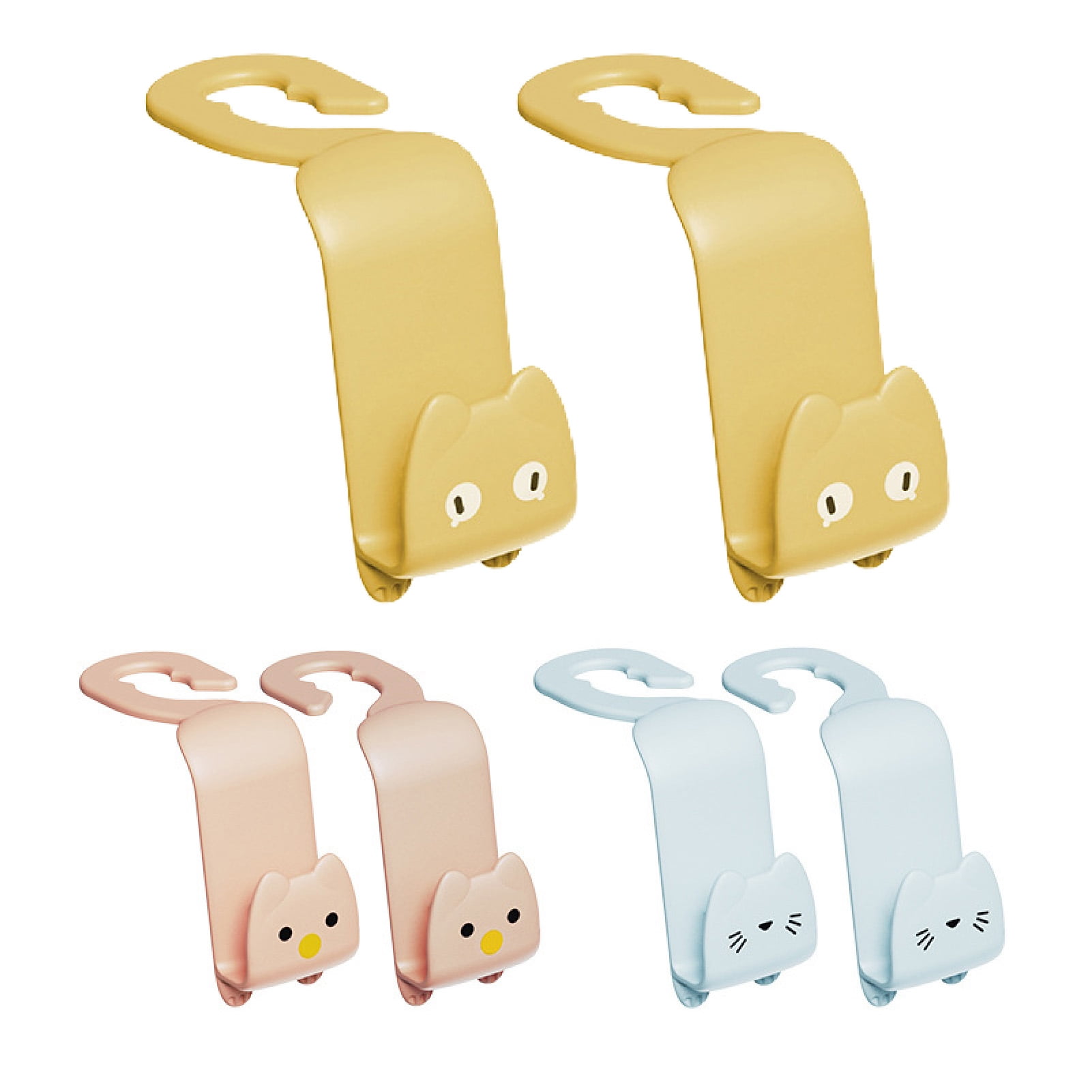 Walbest 2 Pack Car Hook, Car Seat Hook Multifunctional Universal Headrest Mount Storage Holder