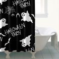 thumbnail image 4 of Haunted Mansion Halloween Shower Curtain, 72x72 Inch Scary Castle Design - Waterproof Bathroom Decor with Hooks for Gothic Halloween Theme, 4 of 6