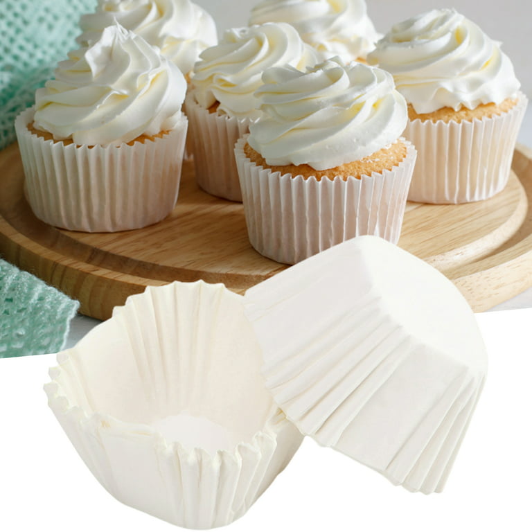 Cupcake Liners / Baking Cups – White 50 ct. – Cake Connection