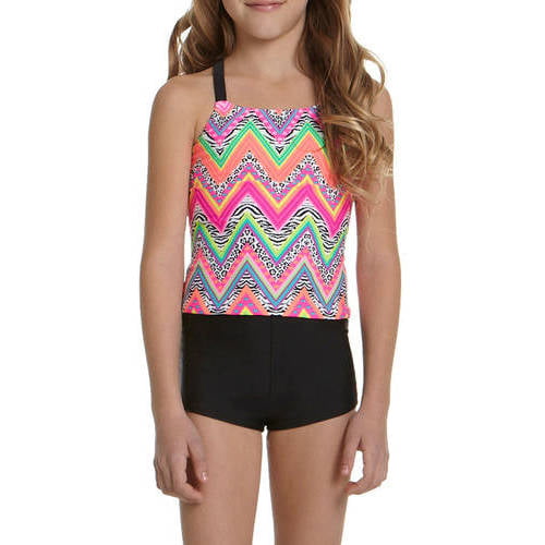Ocean Pacific - Girls' Safari Chevron Tankini Swimsuit - Walmart.com ...
