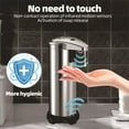 thumbnail image 4 of 1 Piece Bathroom Automatic Soap Dispenser Stainless Steel Induction Soap Dispenser Electric Soap Dispenser Bathroom Accessories (Single button), 4 of 7