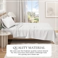 thumbnail image 2 of 100% Organic Cotton Jersey Sheet Set - Soft, Breathable, Stretchy 3-Piece Bedding Set (Twin / Twin XL, White), 2 of 5