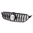 thumbnail image 2 of Front Bumper Grill, Guard Front Mesh Grille Anti Fading Decorative Protection  For Car Modification Gloss Black, + Black, 2 of 8